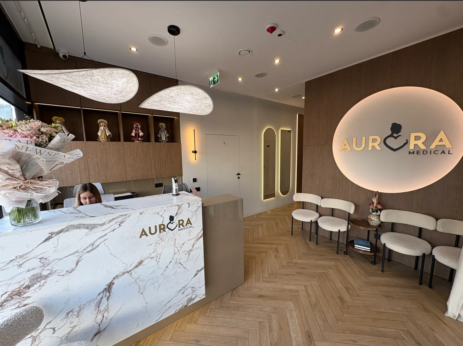 Recepcja Aurora Medical — prywatna klinika ginekologiczna w Warszawie na Woli